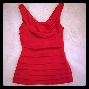Red draping tank.